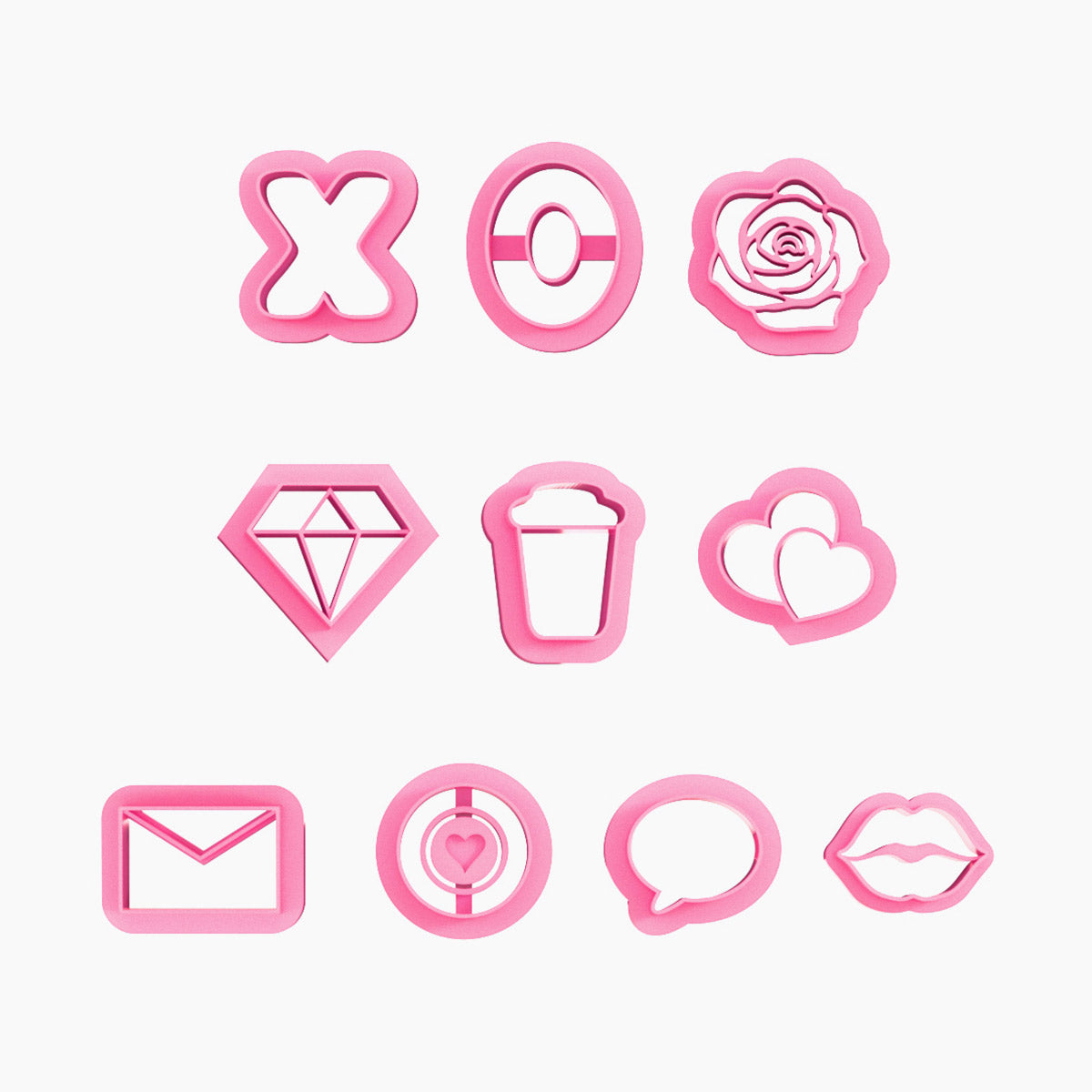 KEOKER Valentines Day Polymer Clay Cutters