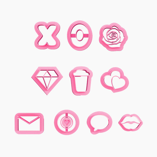 KEOKER Valentines Day Polymer Clay Cutters