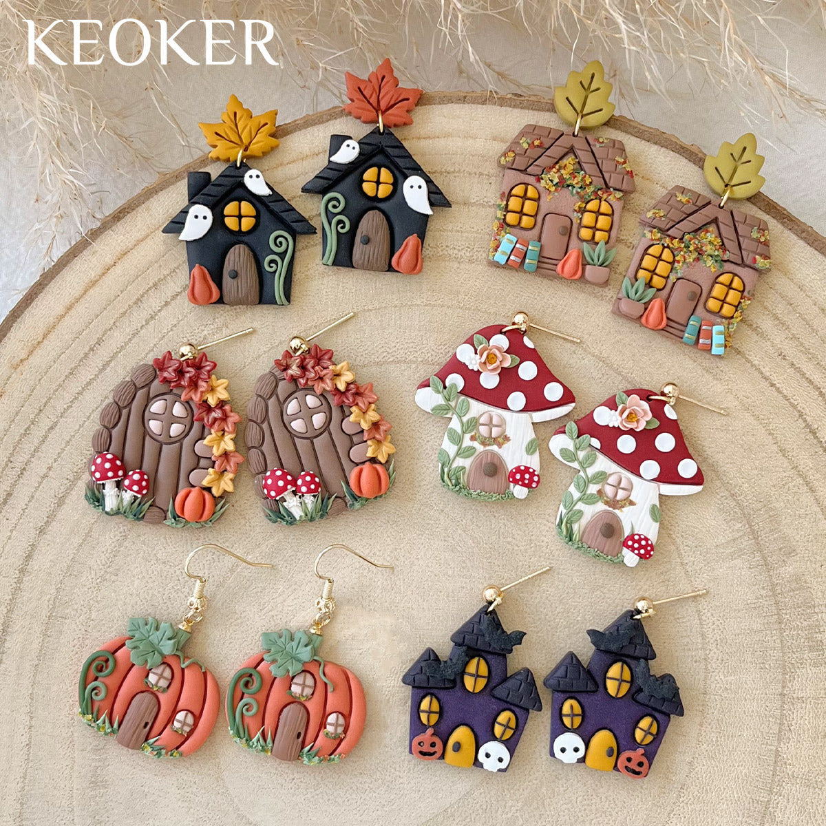 KEOKER Fall House Polymer Clay Cutters