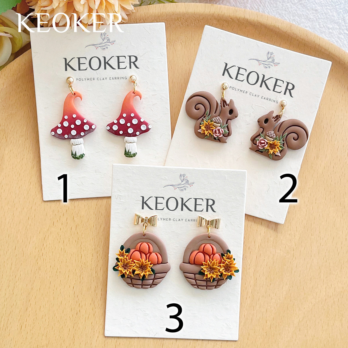 KEOKER Fall Polymer Clay Earrings
