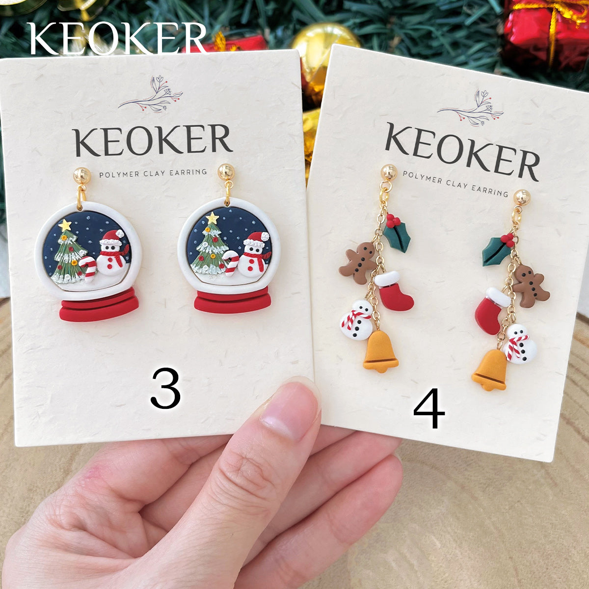 KEOKER Christmas Polymer Clay Earrings