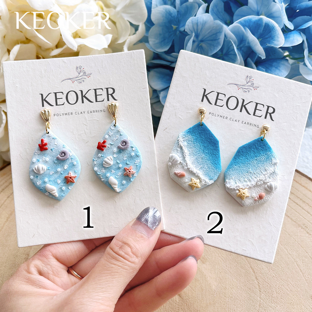 KEOKER Ocean Polymer Clay Earrings