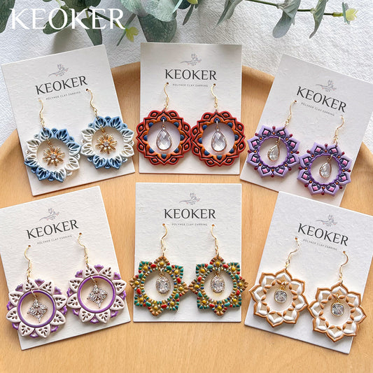 Keoker Mandala Circle Frame Polymer Clay Cutters