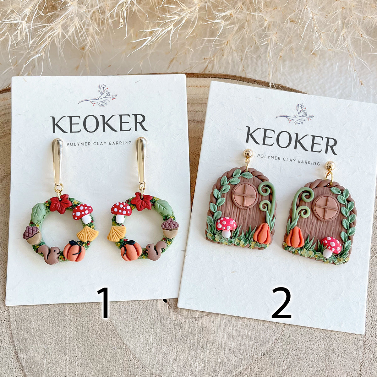 KEOKER Fall / Halloween Polymer Clay Earrings