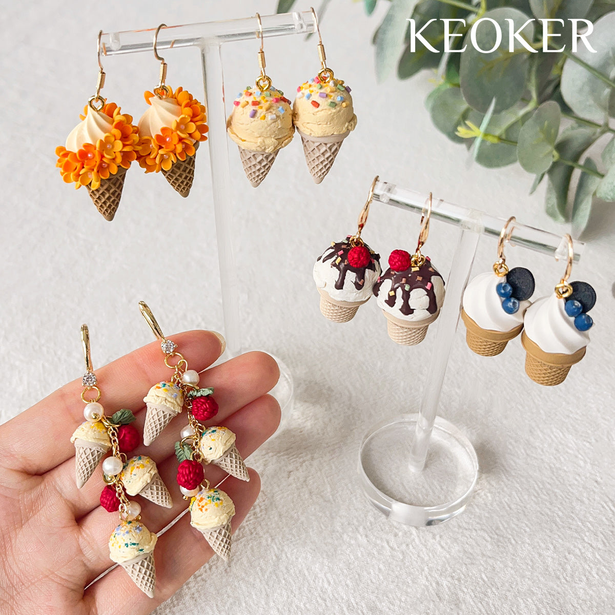 KEOKER Ice Cream Polymer Clay Molds