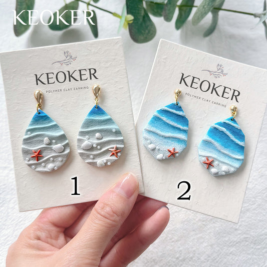 KEOKER Ocean Polymer Clay Earrings