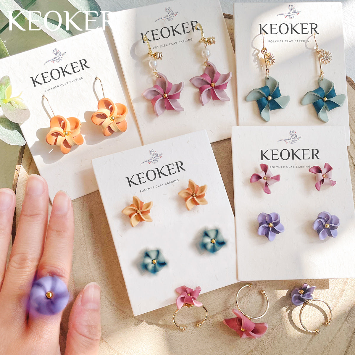 KEOKER Lente Bloemen Polymeer Klei Oorbellen Cutters, 10 Vormen Bloem Oorbellen Cutters KEOKER Lente Bloemen Polymeer Klei Oorbellen Cutters, 10 Vormen Bloem Oorbellen Cutters