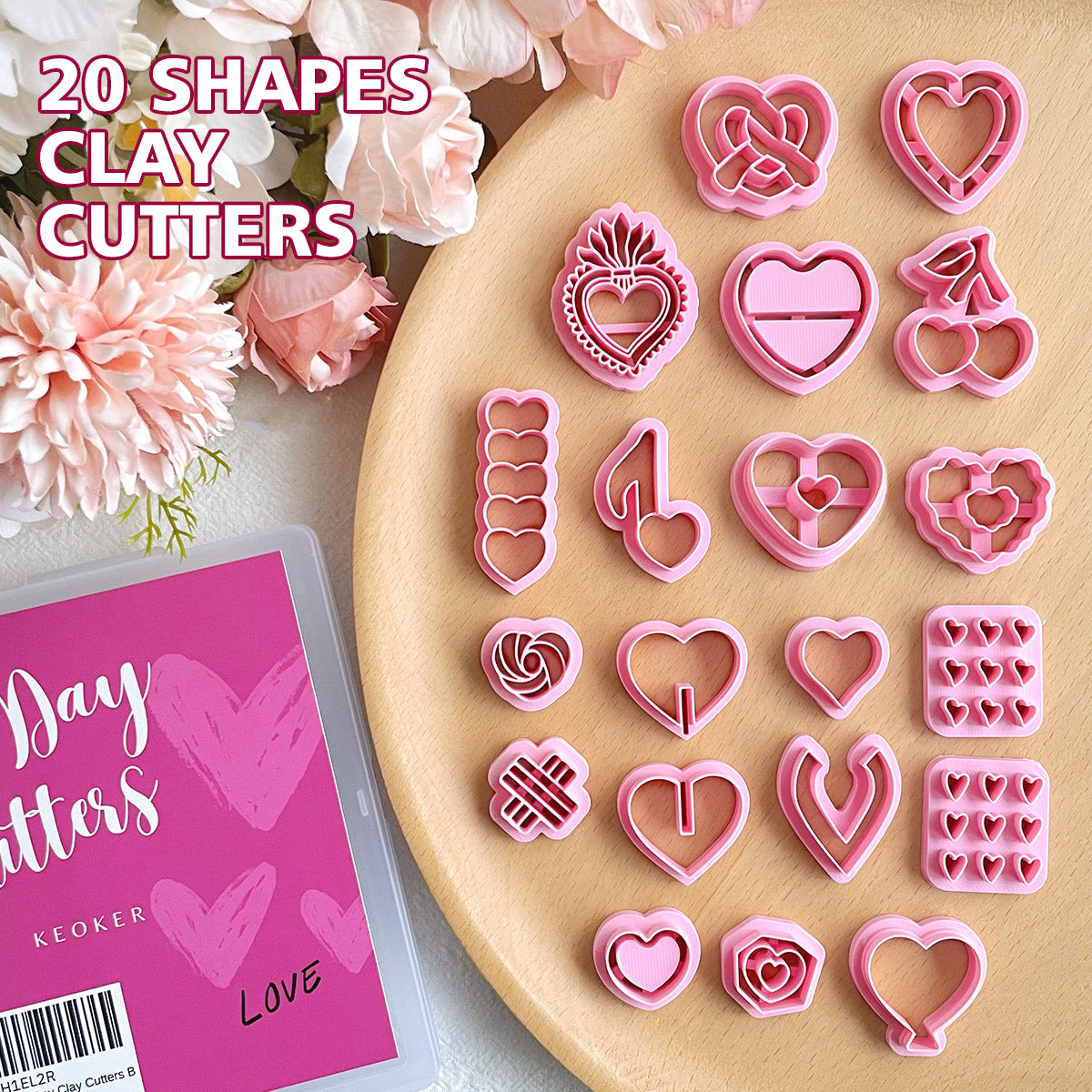 KEOKER Valentines Day Clay Cutters