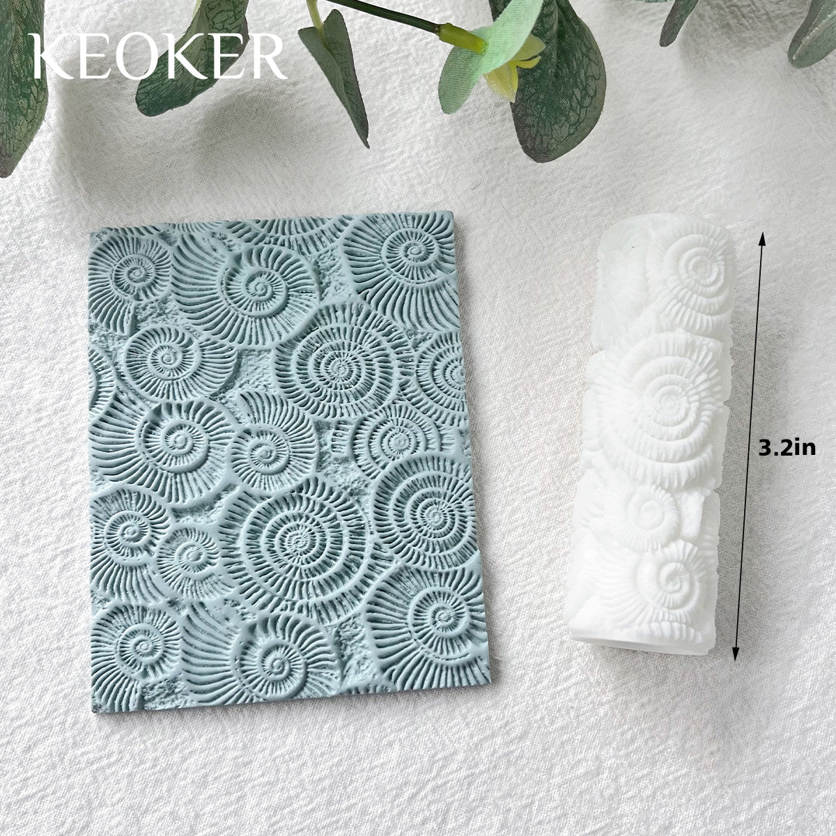 KEOKER Polymer Clay Texture Roller (Sea Spiral Shell)