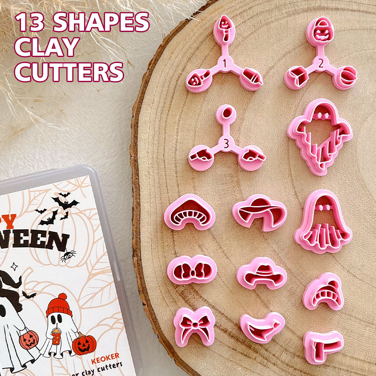 KEOKER Halloween Ghost Polymer Clay Cutters