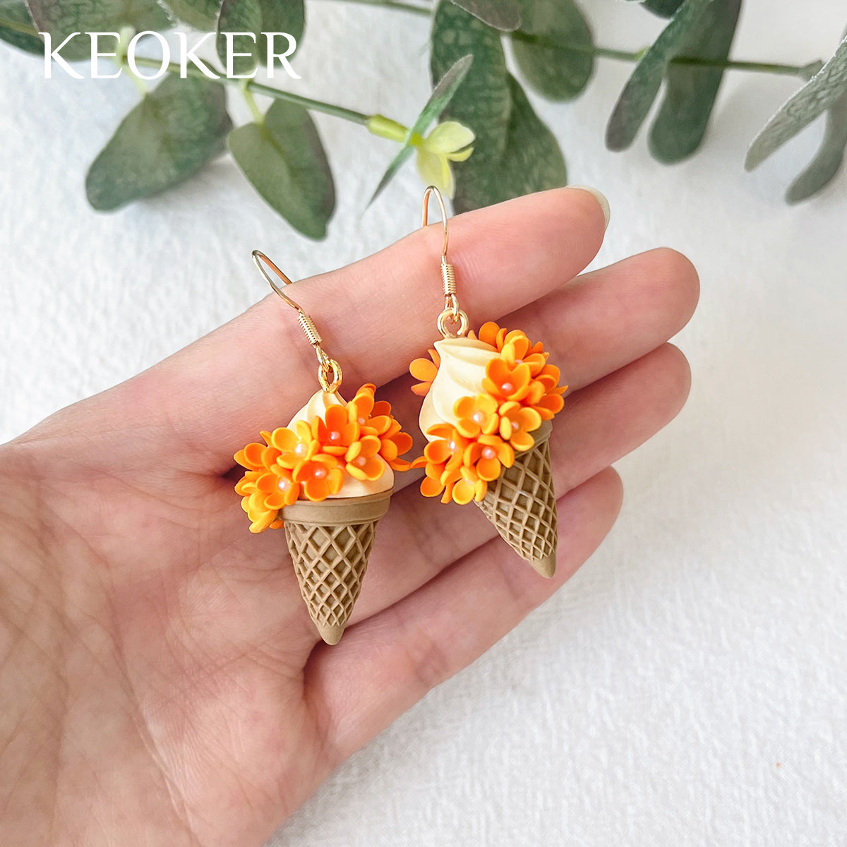 KEOKER Ice Cream Polymer Clay Earrings