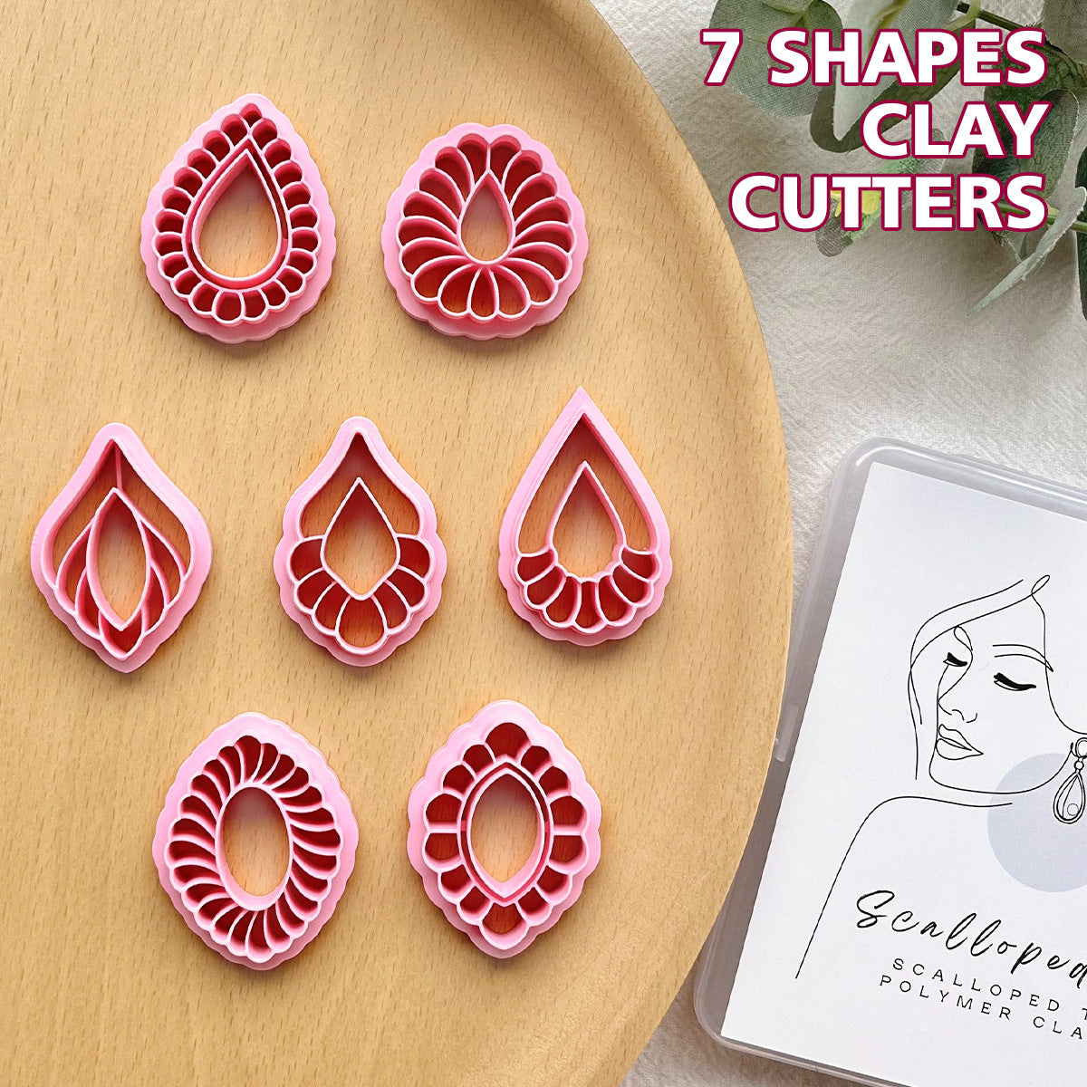 KEOKER Scalloped Drop Polymer Clay Cutters