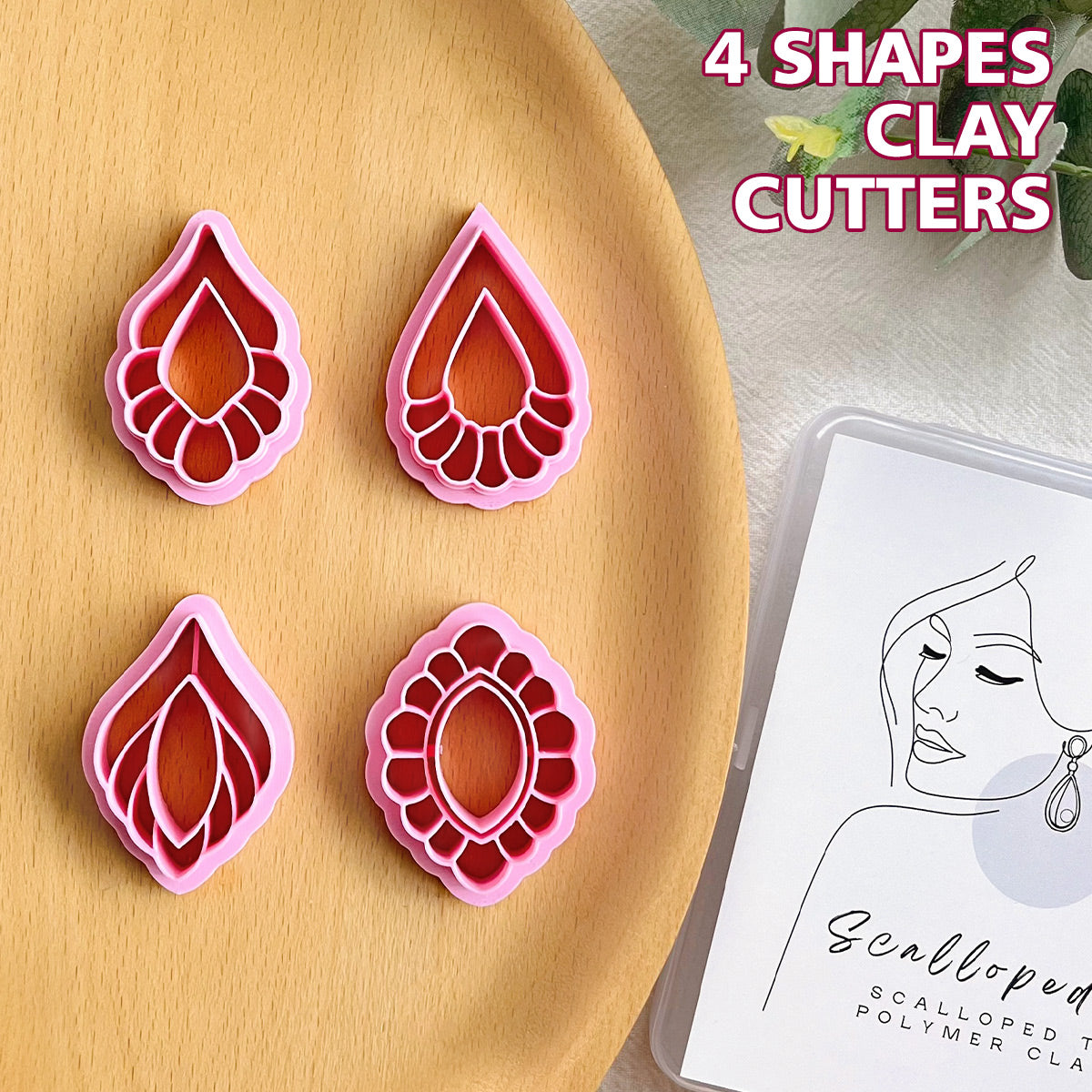 KEOKER Scalloped Drop Polymer Clay Cutters