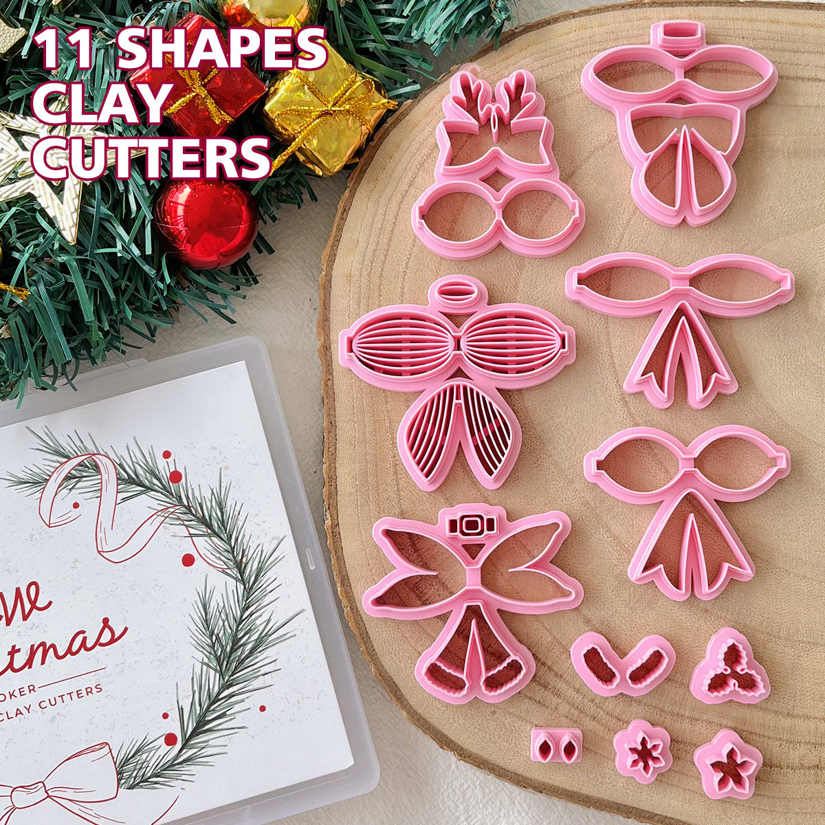 KEOKER Christmas Bow Clay Cutters