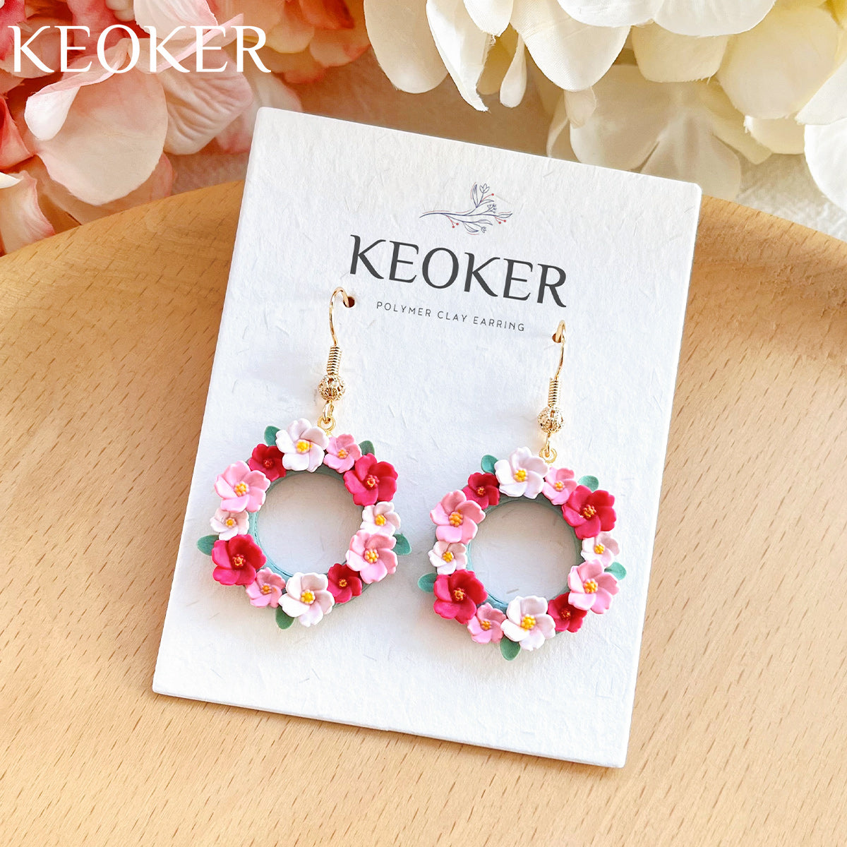 KEOKER Cherry blossoms Polymer Clay Earrings