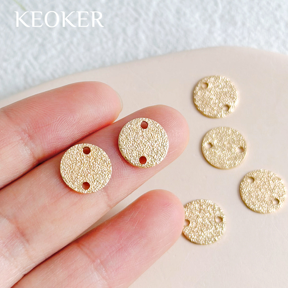 KEOKER 14K Gold Filled Disc Connectors (20PCS)