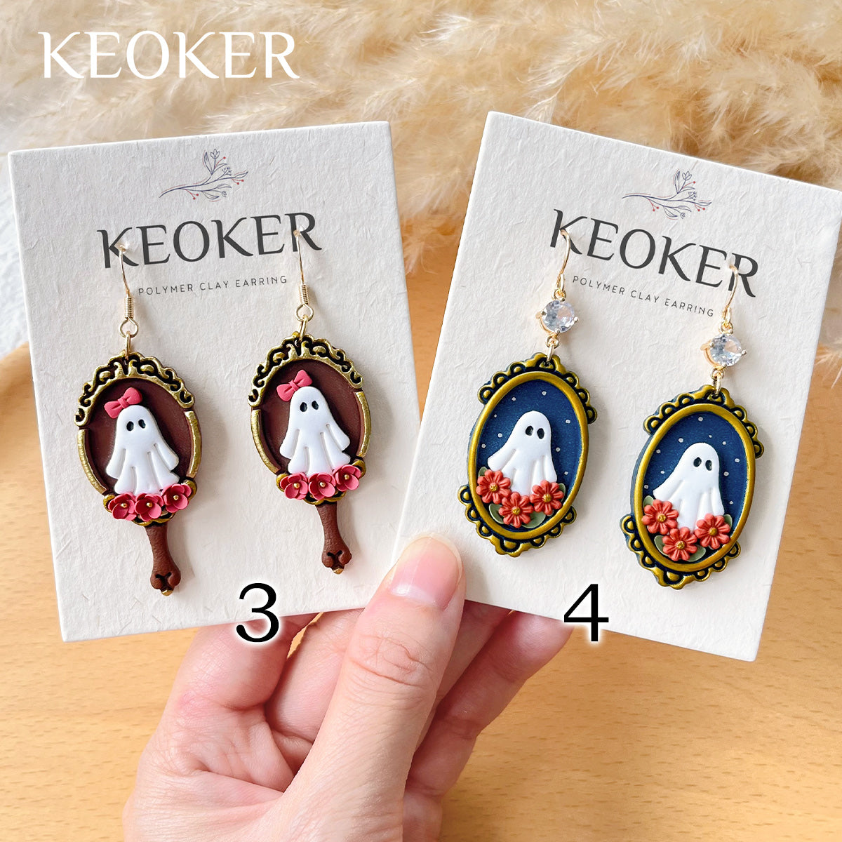 KEOKER Vintage Halloween Polymer Clay Earrings