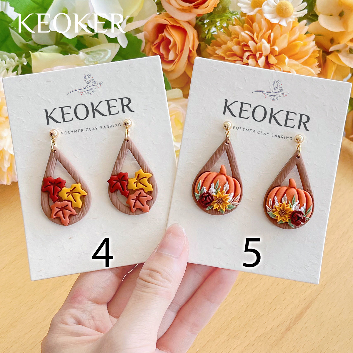 KEOKER Fall Polymer Clay Earrings