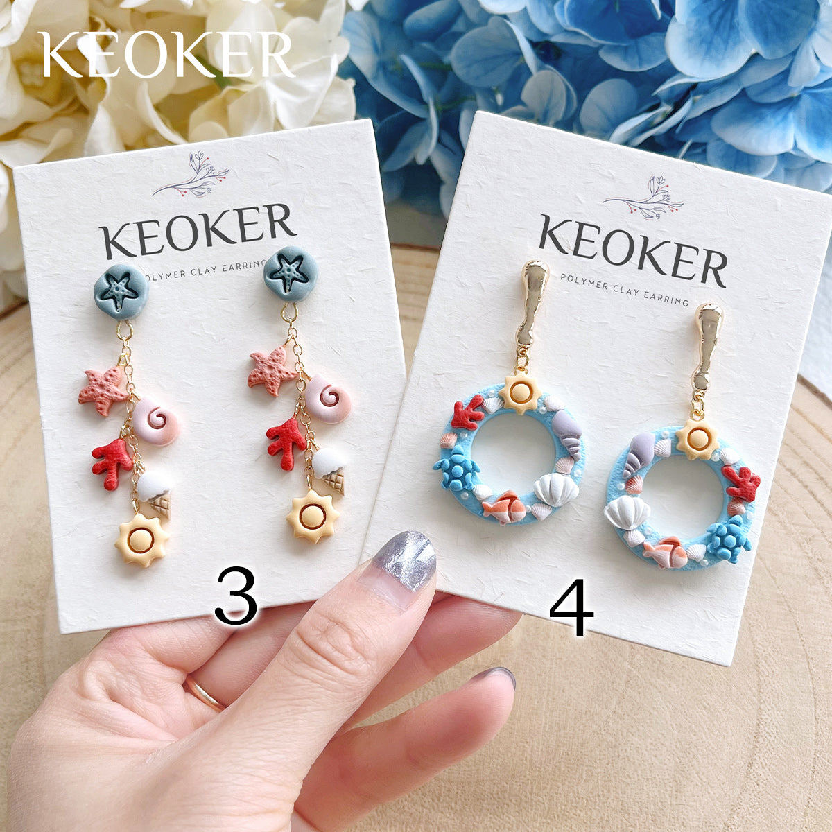KEOKER Ocean Polymer Clay Earrings