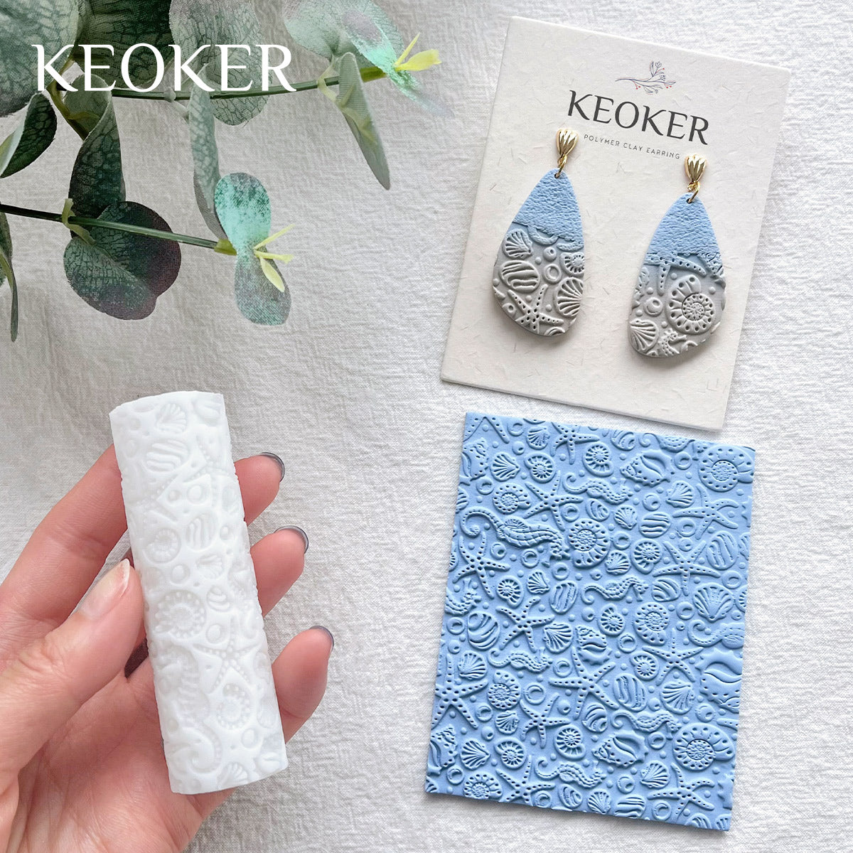 KEOKER Polymer Clay Texture Roller (Starfish Texture)