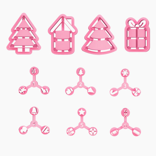 KEOKER Christmas Bookshelf Clay Cutter