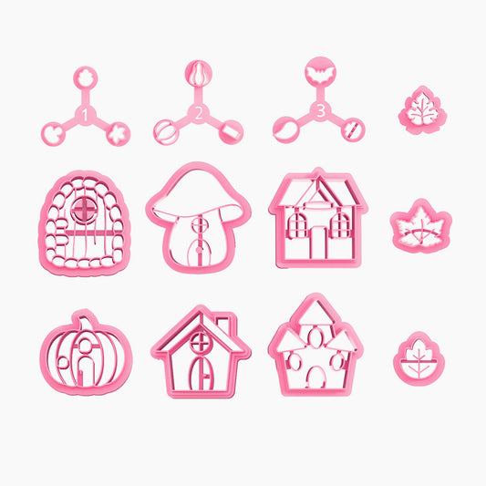 KEOKER Fall House Polymer Clay Cutters