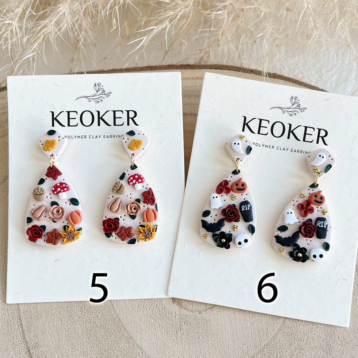 KEOKER Fall / Halloween Polymer Clay Earrings