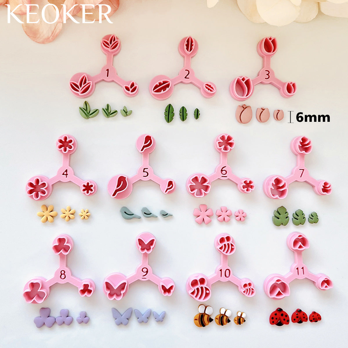 KEOKER Spring Mini Polymer Clay Cutters