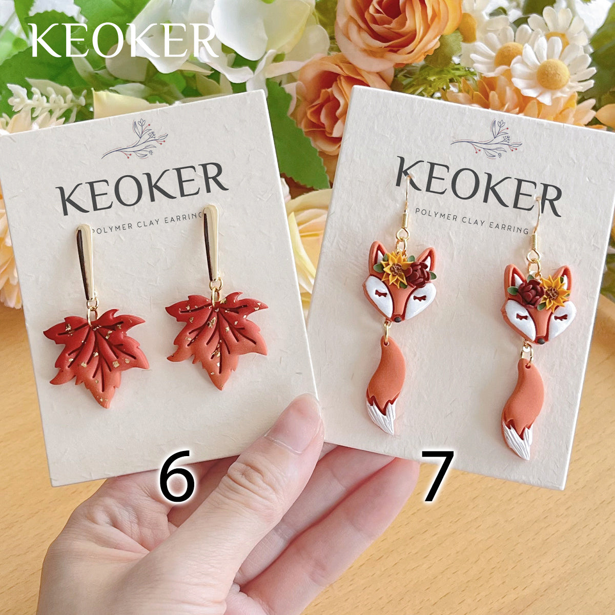 KEOKER Fall Polymer Clay Earrings