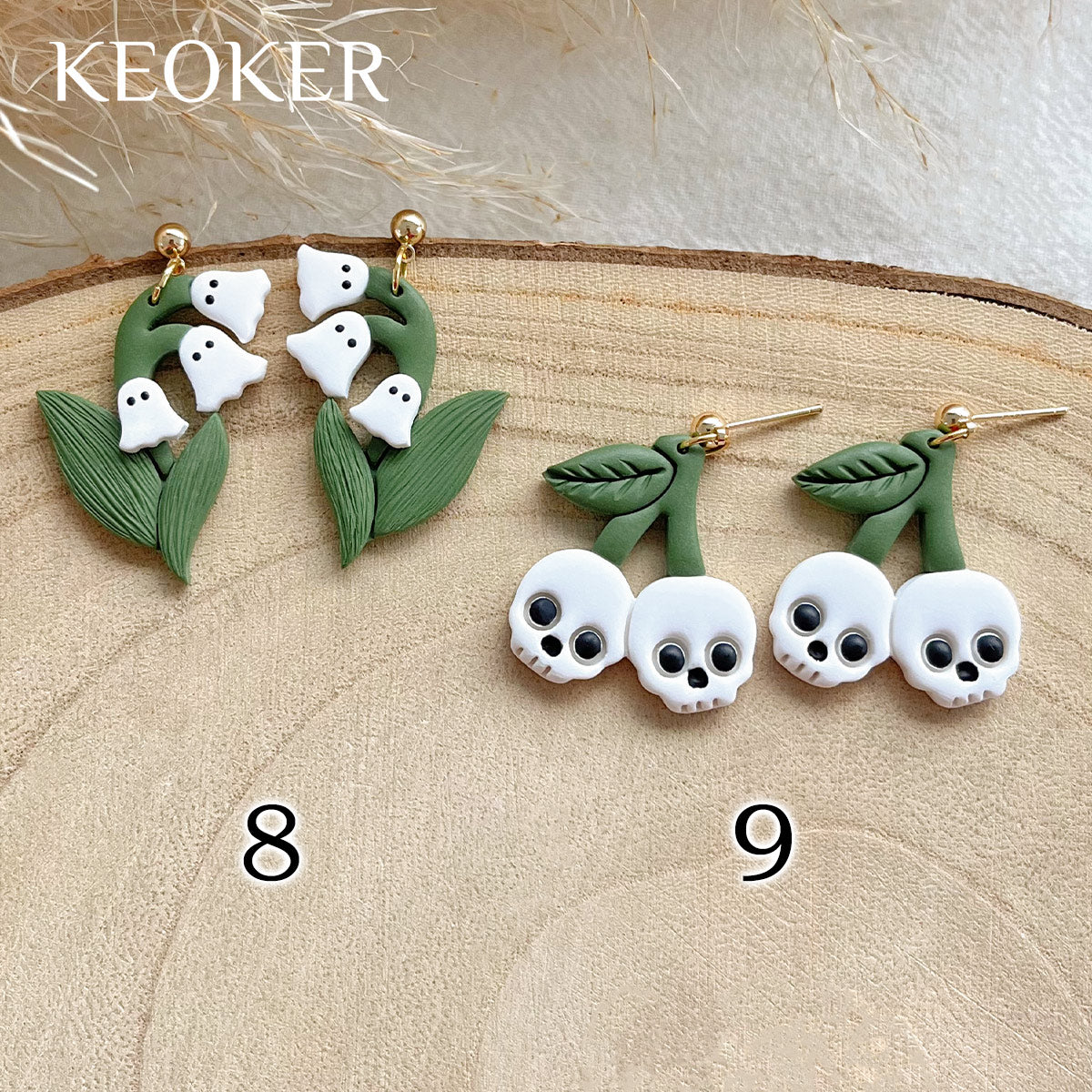 KEOKER Halloween Polymer Clay Earrings