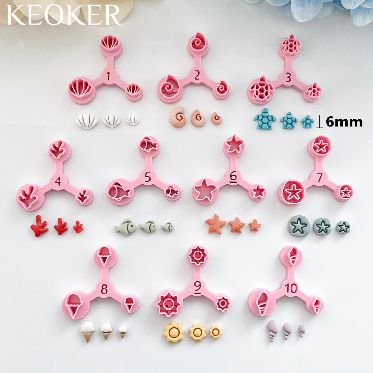 KEOKER Summer Polymer Clay Cutters