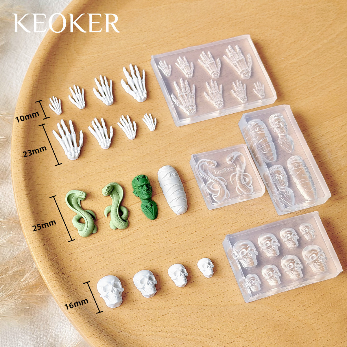 KEOKER Halloween Polymer Clay Molds