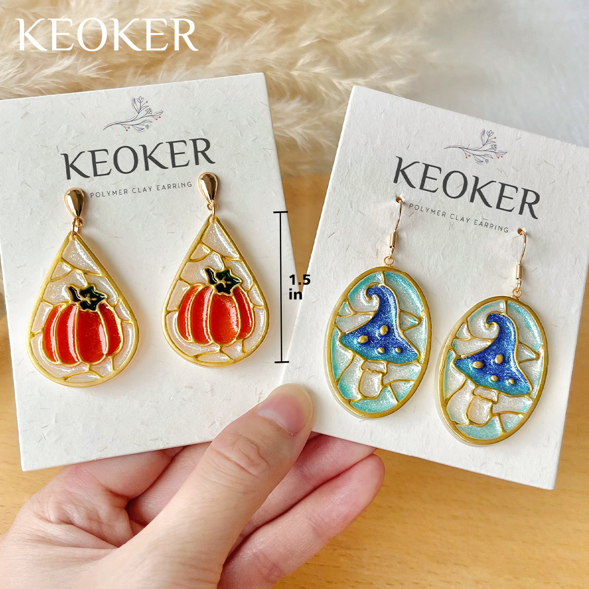KEOKER Enamel style Fall Polymer Clay Earrings