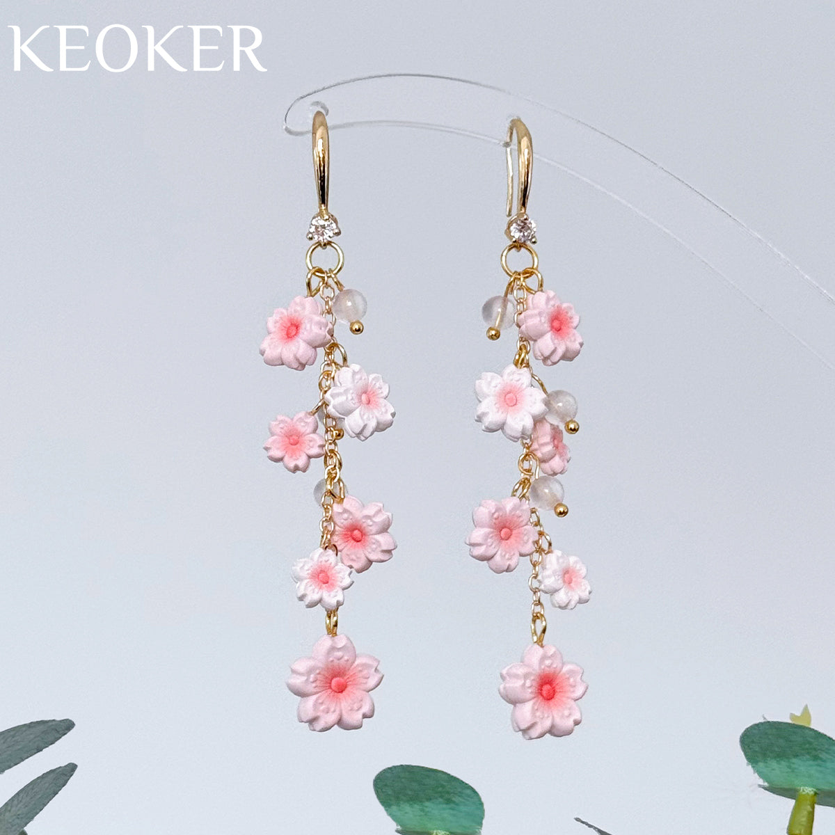 KEOKER Cherry blossoms Polymer Clay Earrings