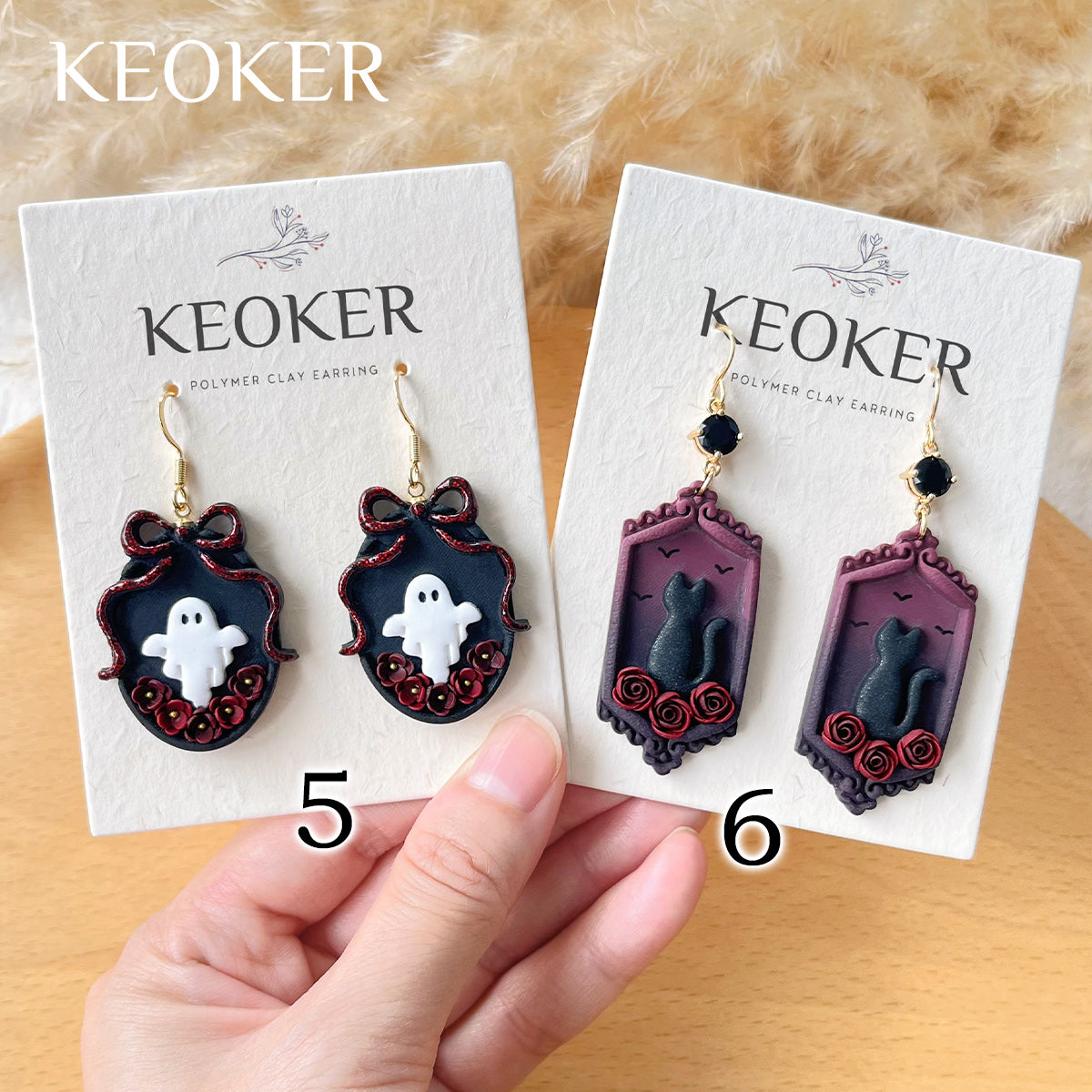 KEOKER Vintage Halloween Polymer Clay Earrings