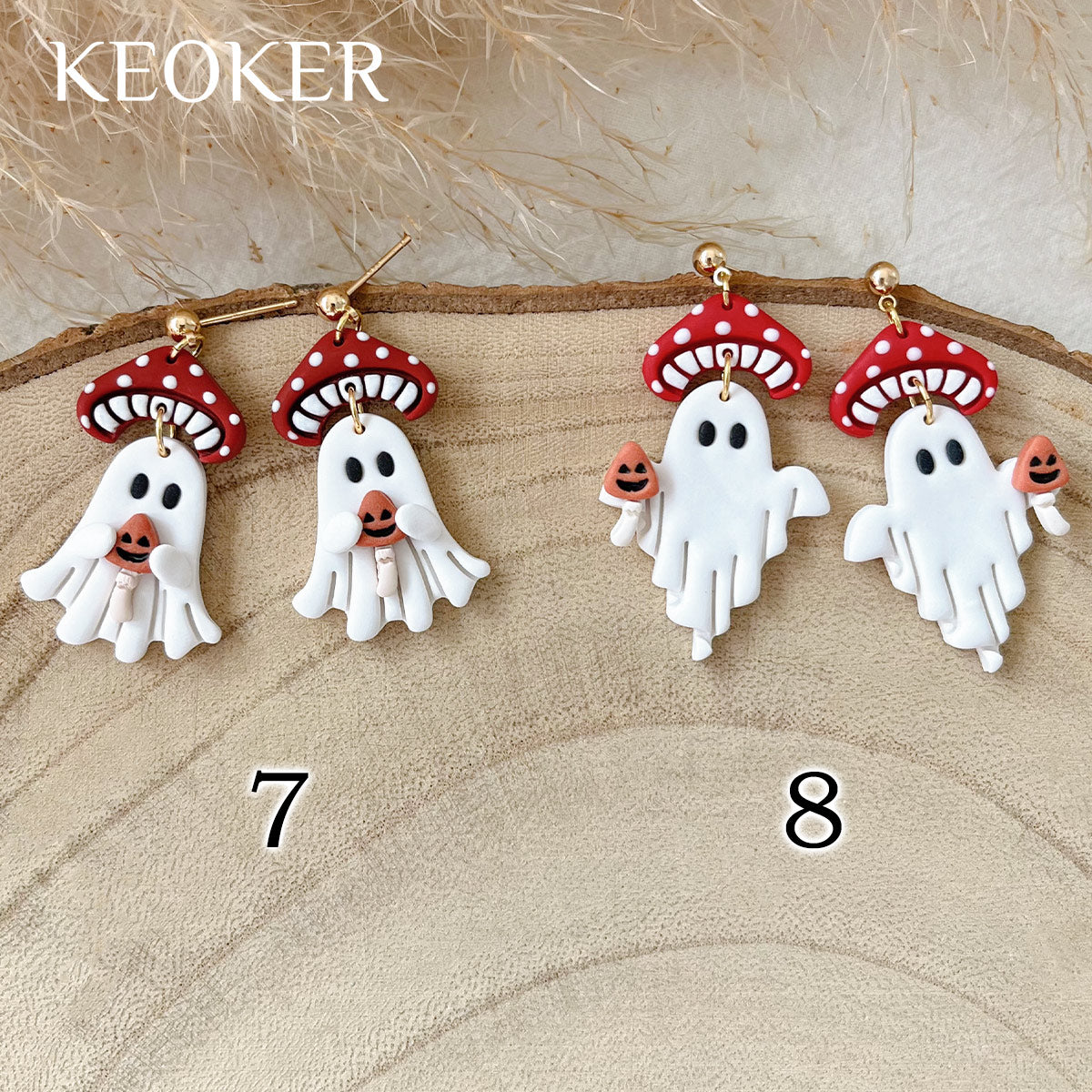 KEOKER Halloween Ghost Polymer Clay Earrings