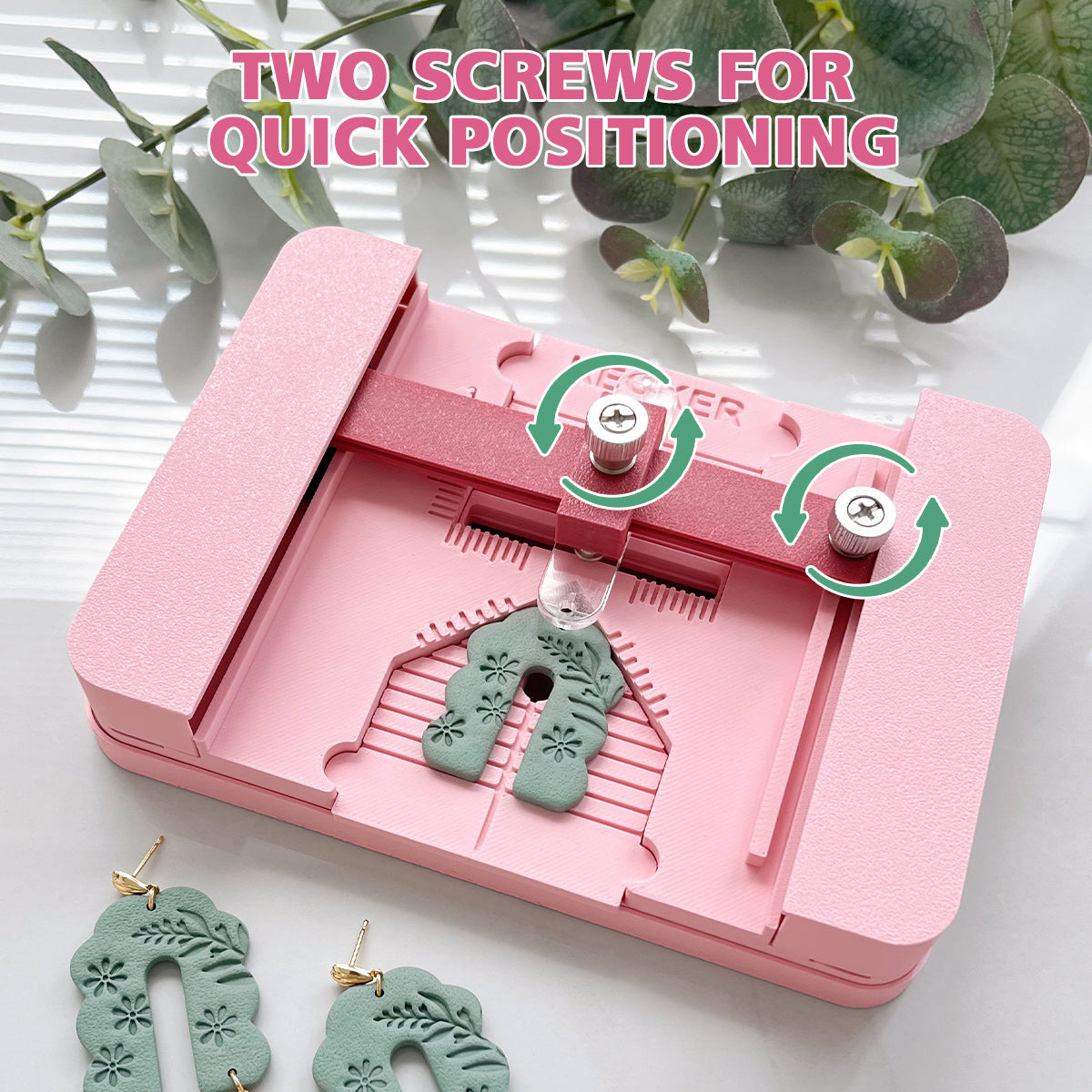 KEOKER Polymer Clay Earring Hole Drill Guide