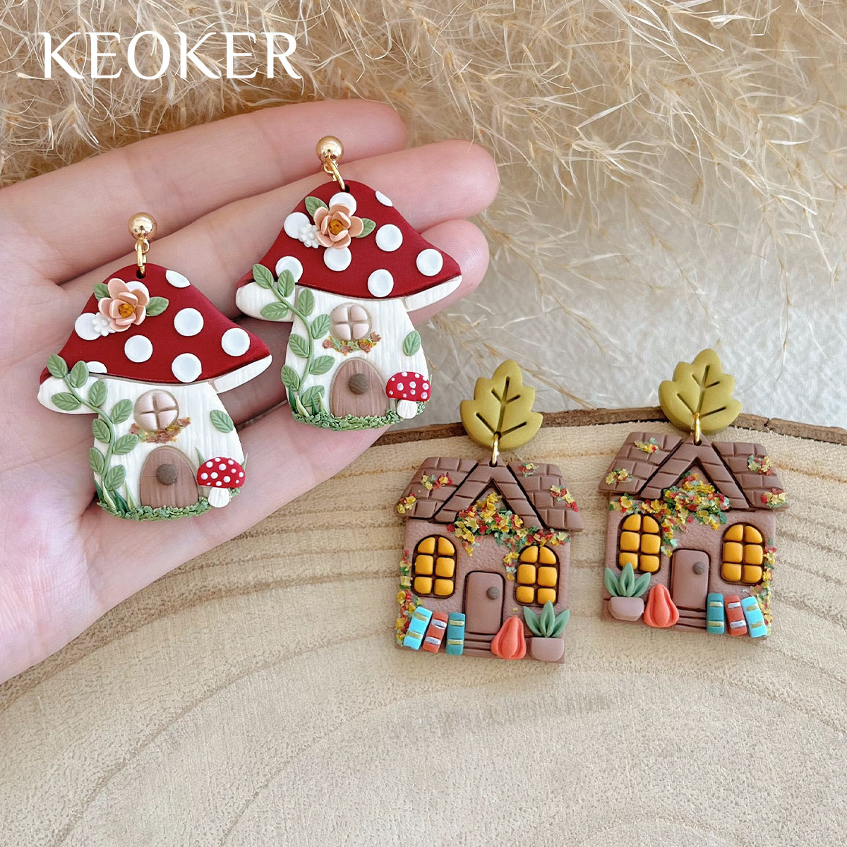 KEOKER Fall House Polymer Clay Cutters