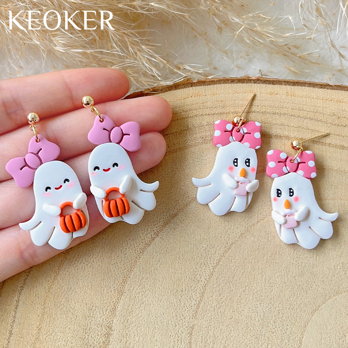 KEOKER Cute Ghost Clay Cutters