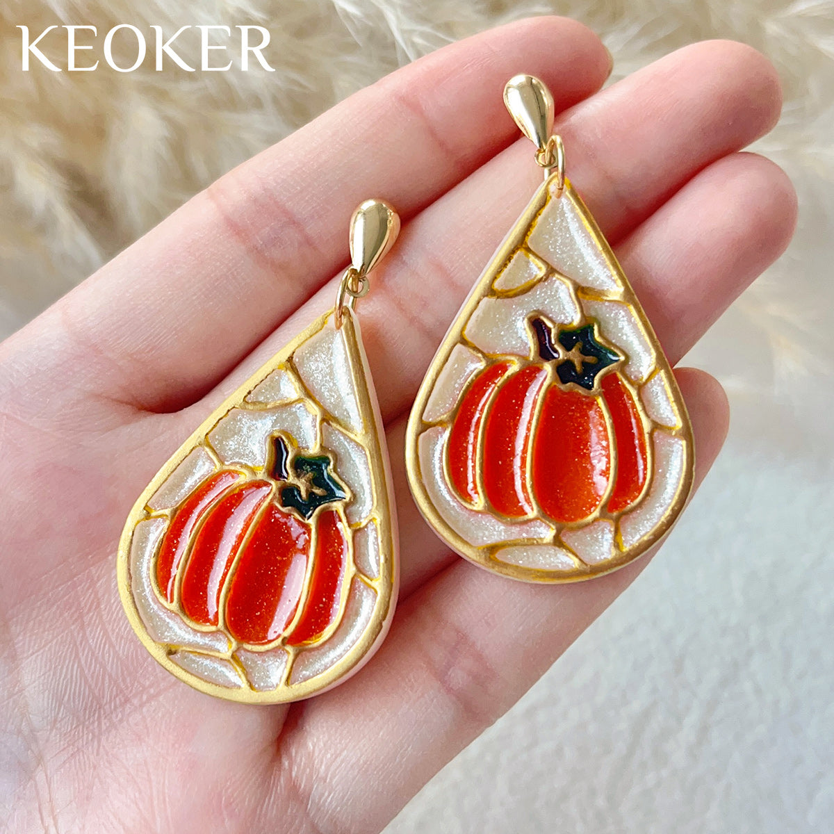 KEOKER Enamel style Fall Polymer Clay Earrings