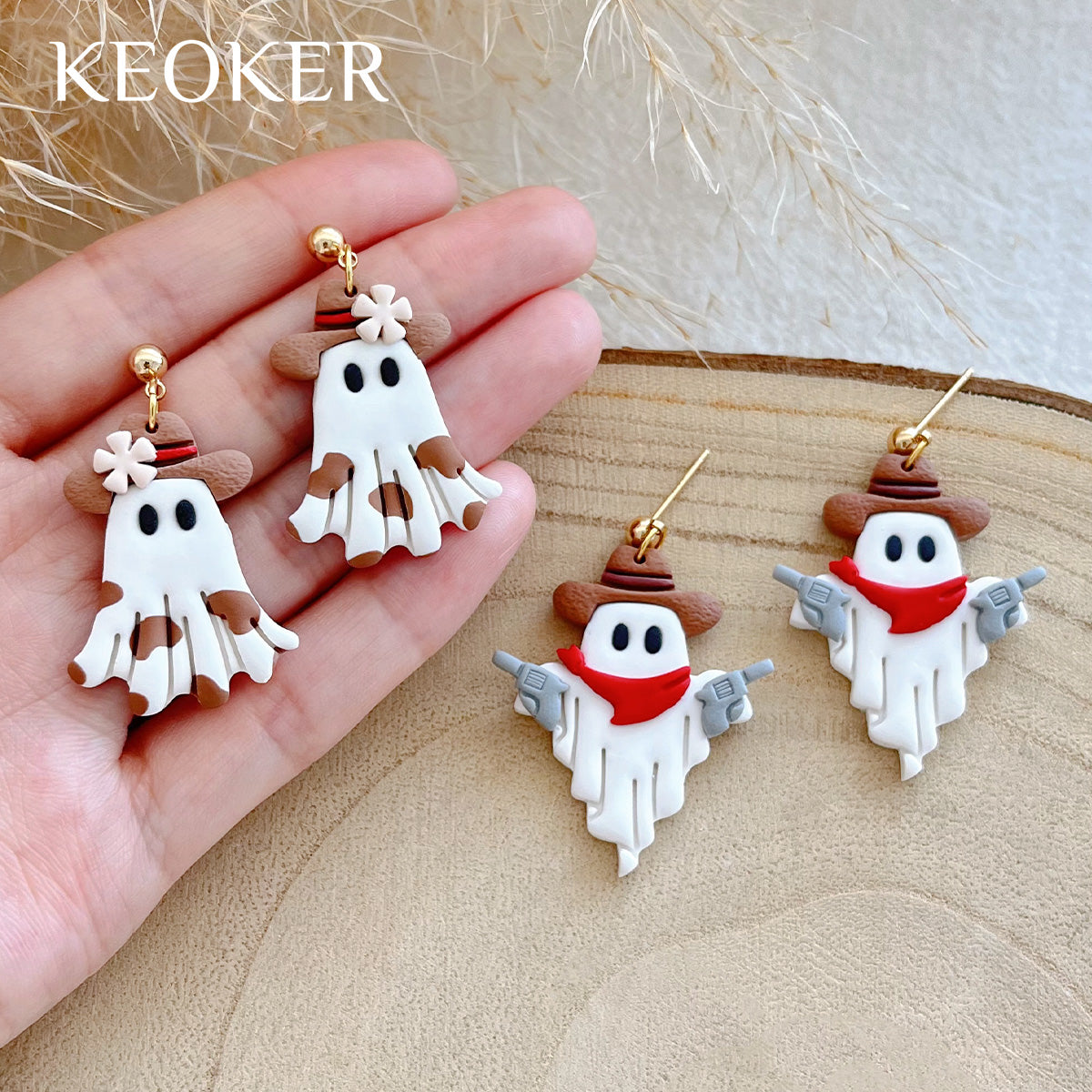KEOKER Halloween Ghost Polymer Clay Cutters