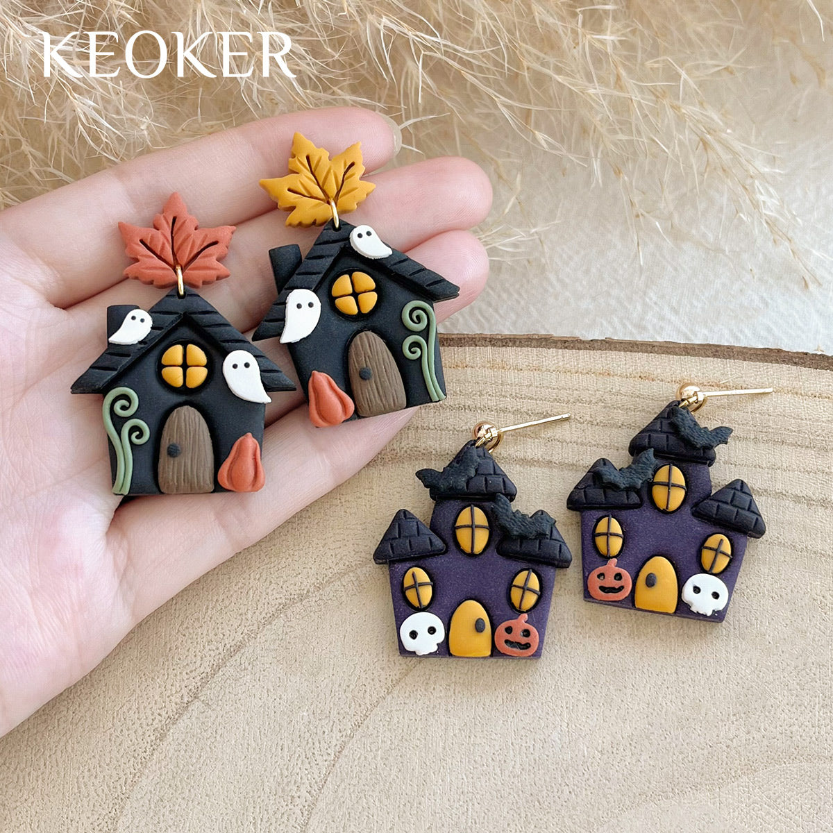 KEOKER Fall House Polymer Clay Cutters