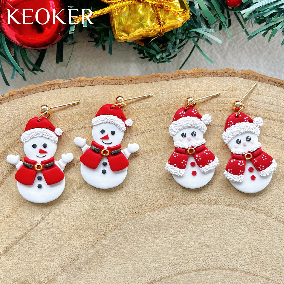 KEOKER Christmas Snowman Polymer Clay Cutters