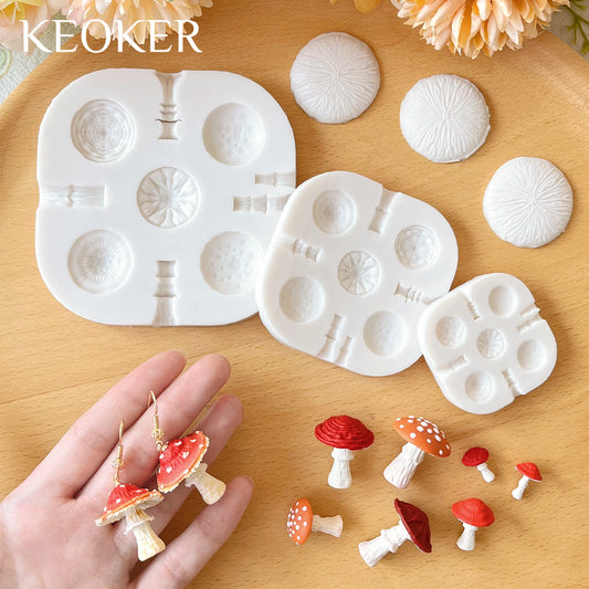 KEOKER Mushroom Polymer Clay Silicone Mold