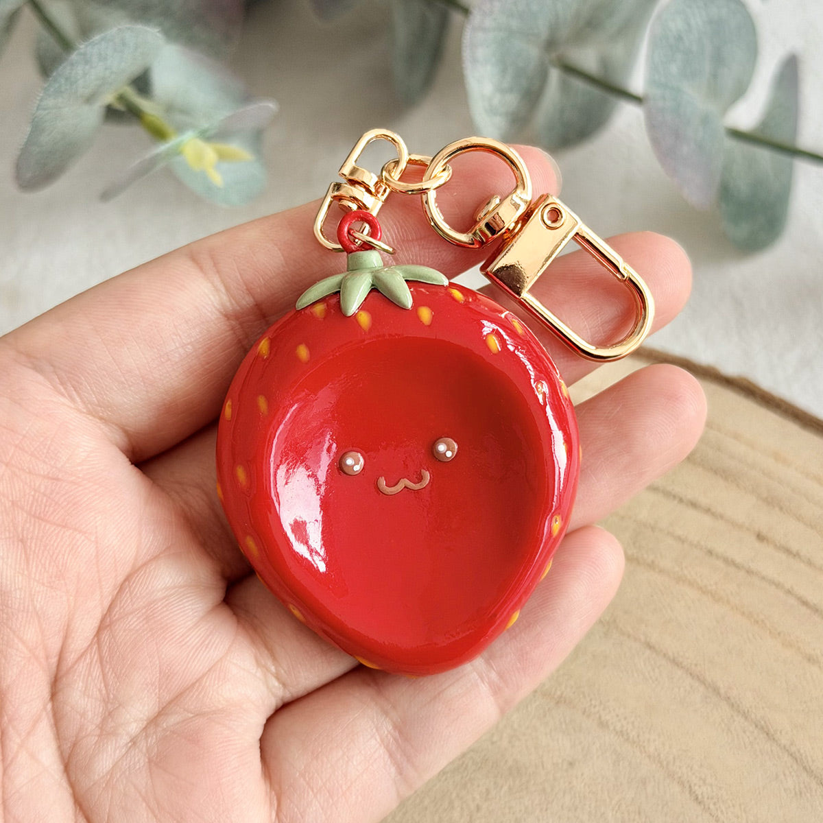 KEOKER Handmade Polymer Clay Worry Stones Keychain