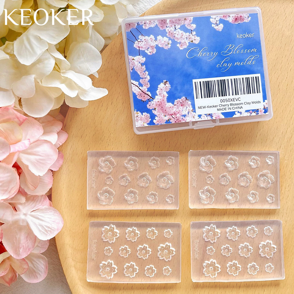 KEOKER Cherry Blossoms Polymer Clay Molds