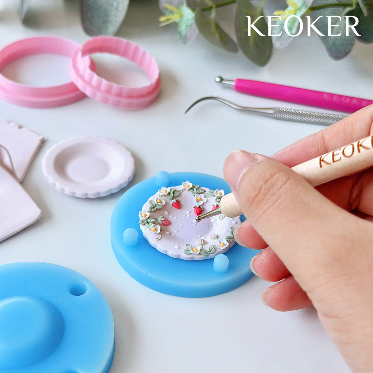 KEOKER Scalloped Edge Plate Clay Cutters and Clay Molds