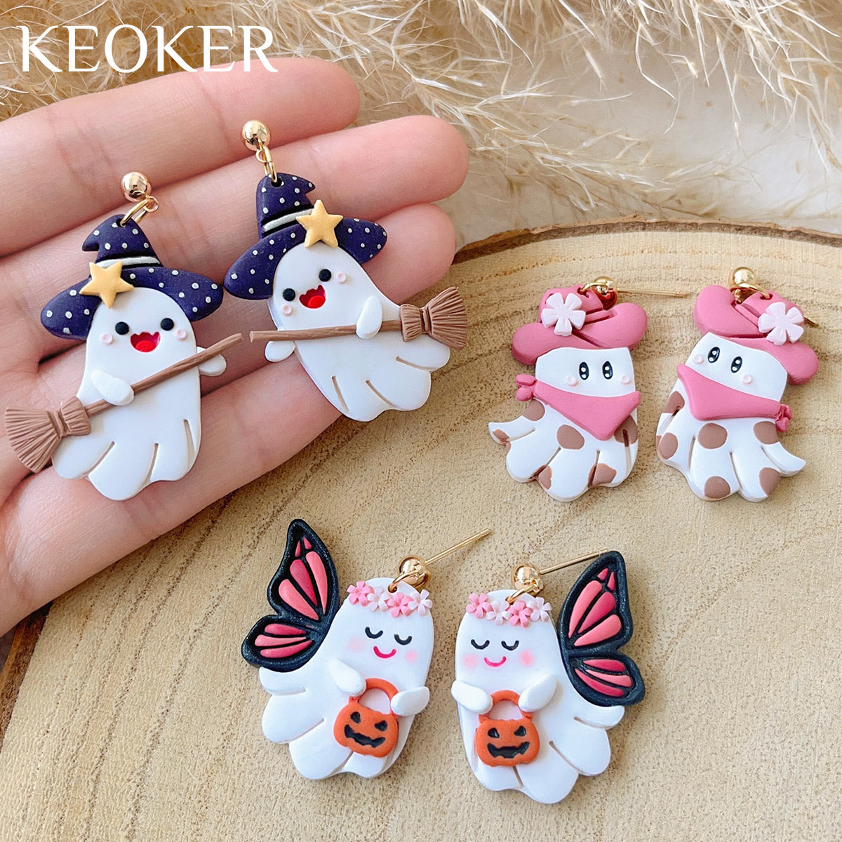 KEOKER Cute Ghost Clay Cutters
