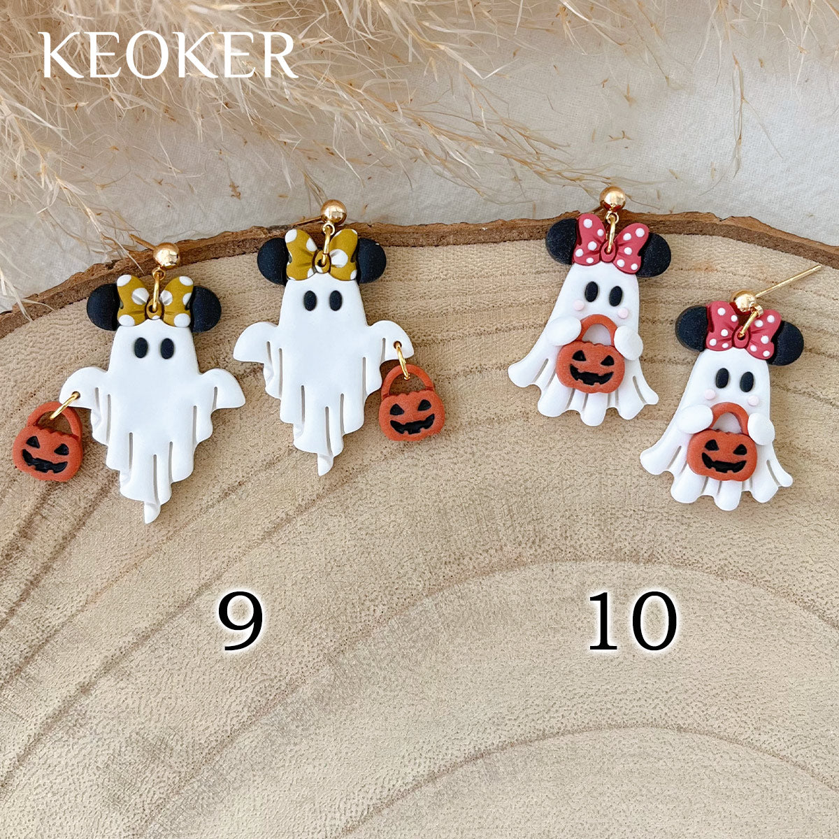 KEOKER Halloween Ghost Polymer Clay Earrings