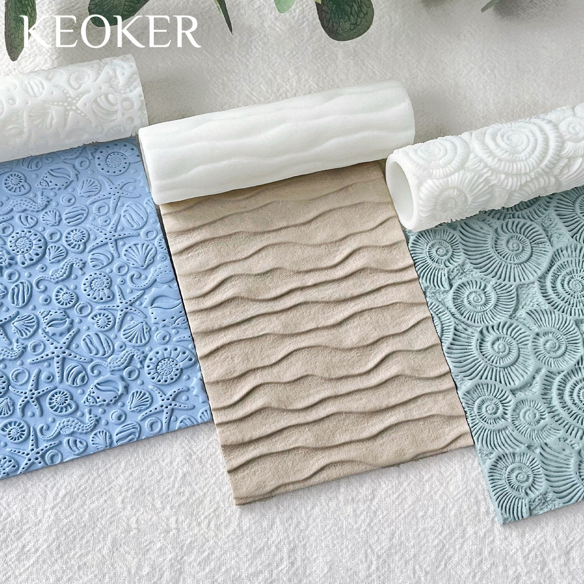 KEOKER Polymer Clay Texture Roller (Ocean Wave)
